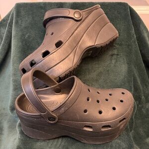 Black Platform Clogs